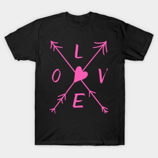 Cute Love Script with Arrows T-Shirt